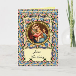 Cartes Pour Fêtes Annuelles Marie la Vierge et l'enfant - Anniversaire de Jésu