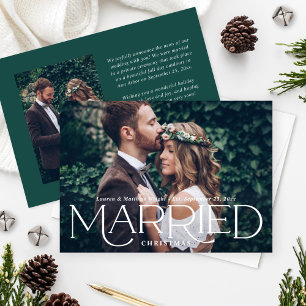 Cartes Pour Fêtes Annuelles Marié Noël Élégant Blanc Type Mariage Photo