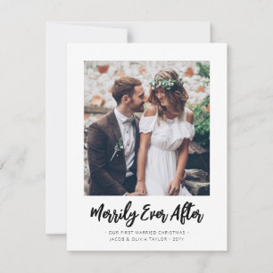 Cartes Pour Fêtes Annuelles Mariés à jamais Photo simple