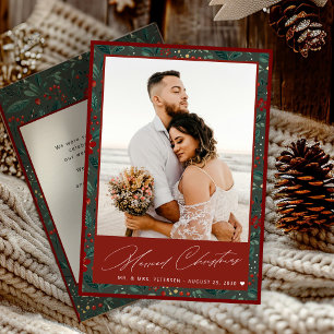 Cartes Pour Fêtes Annuelles Mariés Noël jeune marié élégant M et Mme