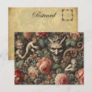 Cartes Pour Fêtes Annuelles Marionettes pour Damned - Gothique Floral Design