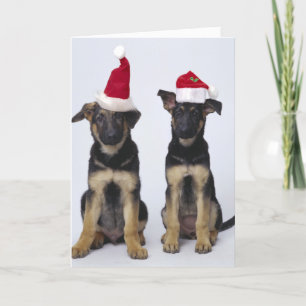 Cartes Pour Fêtes Annuelles Marionnettes avec chapeaux santa
