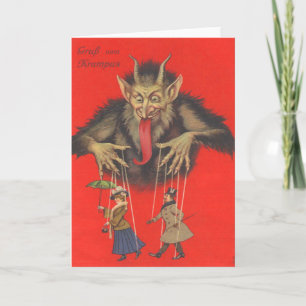 Cartes Pour Fêtes Annuelles Marionnettisme de Krampus pour Adultes