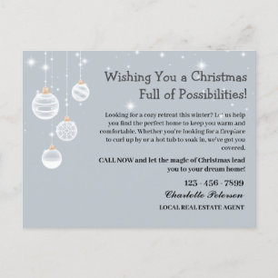 Cartes Pour Fêtes Annuelles Marketing immobilier de Noël personnalisé pour l'a