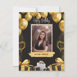 Cartes Pour Fêtes Annuelles Marque Black Gold Luxury Joyeux Anniversaire