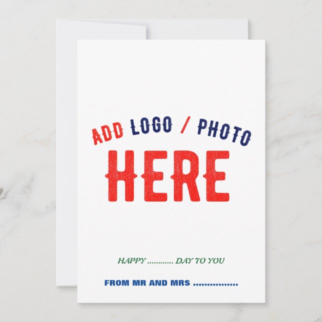 CARTES POUR FÊTES ANNUELLES MARQUE BLANCHE MODERNE ET PERSONNALISABLE VÉRIFIÉE (Devant)