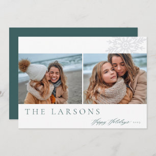 Cartes Pour Fêtes Annuelles Marquee de famille Joyeuses Fêtes Deux photos