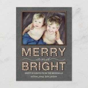 Cartes Pour Fêtes Annuelles Marquee Lights Postcard Holiday Photo Card