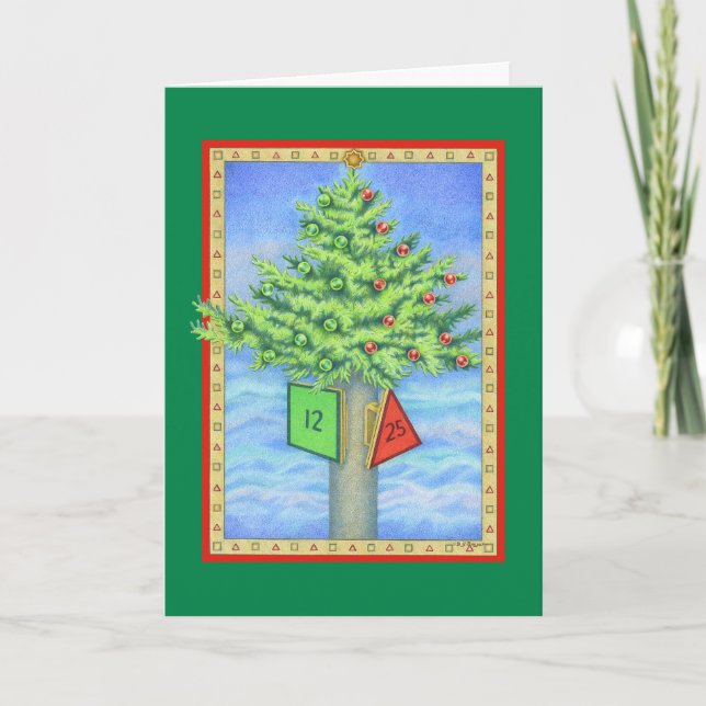 Cartes Pour Fêtes Annuelles Marqueur de Noël (Devant)