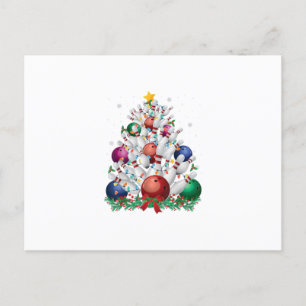 Cartes Pour Fêtes Annuelles marrant bowling noël arbre lumière xmas sport amou