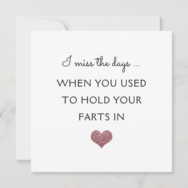 Cartes Pour Fêtes Annuelles marrant fart valentine/anniversaire parties scinti (Devant)