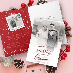 Cartes Pour Fêtes Annuelles Married Little First Christmas Photo Mariage