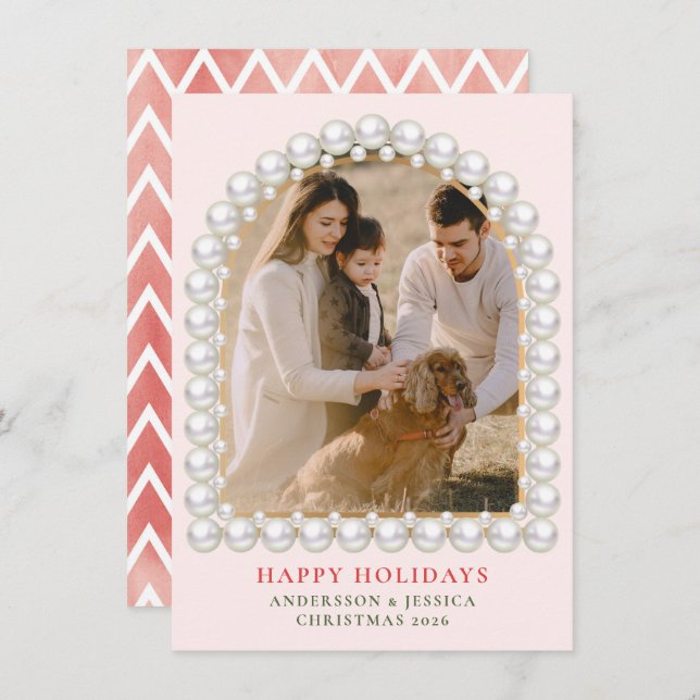 Cartes Pour Fêtes Annuelles Married & Merry  Photo Christmas (Devant / Derrière)