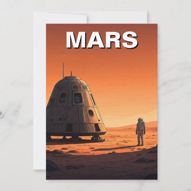 Cartes Pour Fêtes Annuelles Mars Travel (Devant)