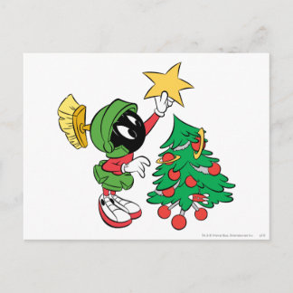 Cartes Pour Fêtes Annuelles MARVIN L’étoile de la MARTIAN™ met l’arbre