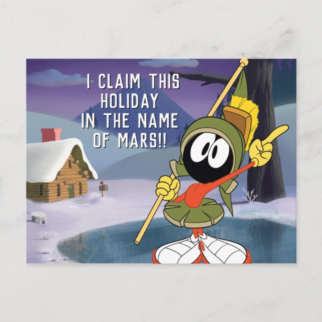 Cartes Pour Fêtes Annuelles MARVIN MARTIAN™ Cabine d'hiver (Devant)