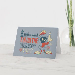 Cartes Pour Fêtes Annuelles MARVIN THE MARTIAN™ - Je suis sur la liste des vil
