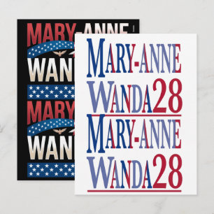 Cartes Pour Fêtes Annuelles Mary-Anne Wanda 28 Mary Anne Wanda 2028 T-Shirt
