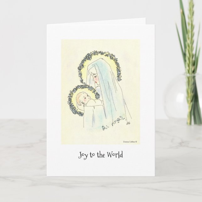 Cartes Pour Fêtes Annuelles Mary et Child (Devant)