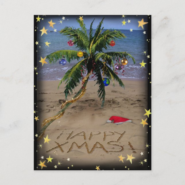 Cartes Pour Fêtes Annuelles Mas-X tropicaux (Devant)