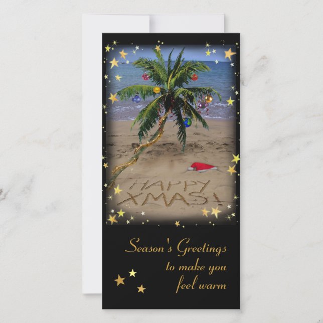Cartes Pour Fêtes Annuelles Mas-X tropicaux (Devant)