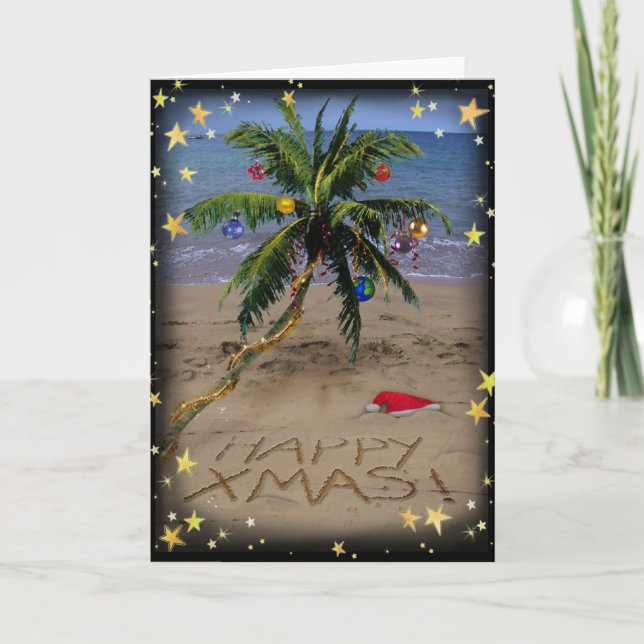 Cartes Pour Fêtes Annuelles Mas-X tropicaux (Devant)
