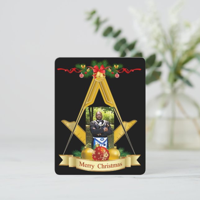 Cartes Pour Fêtes Annuelles Mason personnalisé (Debout devant)