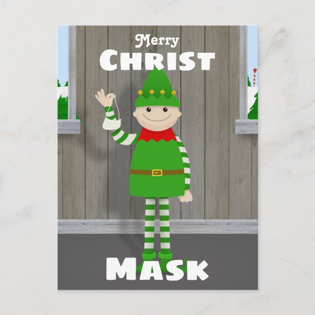 Cartes Pour Fêtes Annuelles Masque de Noël (Devant)