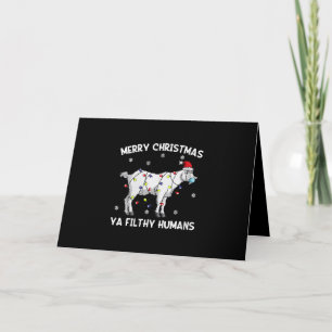 Cartes Pour Fêtes Annuelles Masque de visage de chèvre de Noël joyeux pour fem