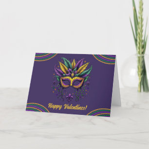 Cartes Pour Fêtes Annuelles Masque Mardi Gras Pour Valentines