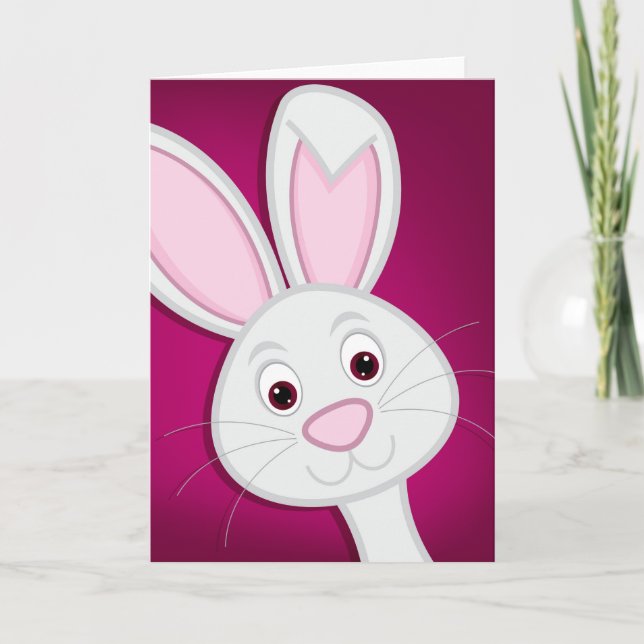 Cartes Pour Fêtes Annuelles Masquer le lapin de Pâques (Devant)