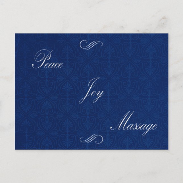 Cartes Pour Fêtes Annuelles Massage de joie de paix (Devant)