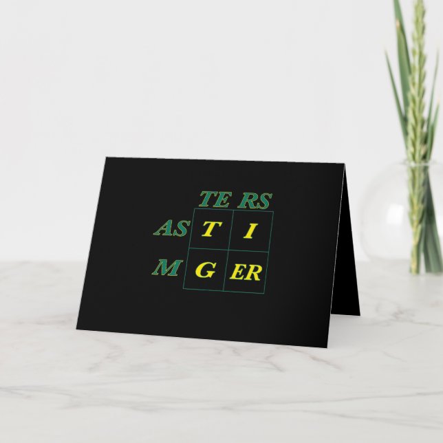 Cartes Pour Fêtes Annuelles Masters de Tiger Goat Woods (Devant)