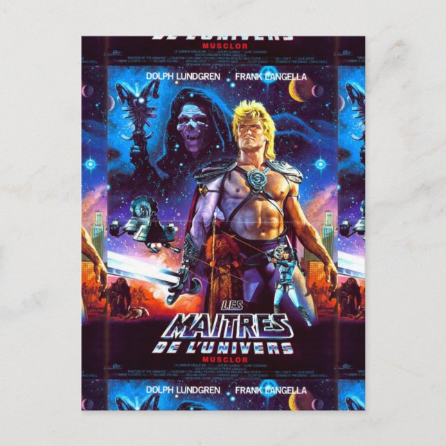 Cartes Pour Fêtes Annuelles Masters Of The Universe 80s Movie He Man Scifi (Devant)