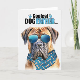 Cartes Pour Fêtes Annuelles Mastiff Chien Coolest Papa Fête des pères