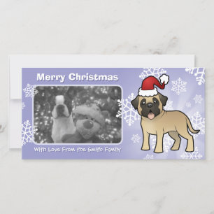 Cartes Pour Fêtes Annuelles Mastiff de Noël / Bullmastiff