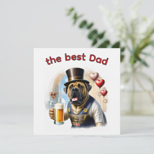 Cartes Pour Fêtes Annuelles Mastiff Dogue anglais meilleur Papa fête des pères