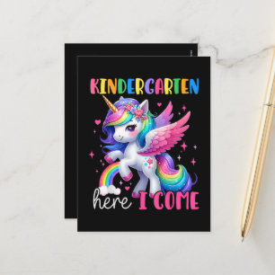 Cartes Pour Fêtes Annuelles Maternelle j'arrive licorne rentrée scolaire