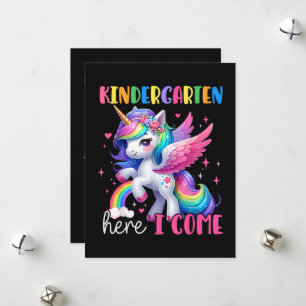 Cartes Pour Fêtes Annuelles Maternelle j'arrive licorne rentrée scolaire