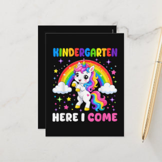 Cartes Pour Fêtes Annuelles Maternelle me voilà Licorne Rentrée scolaire