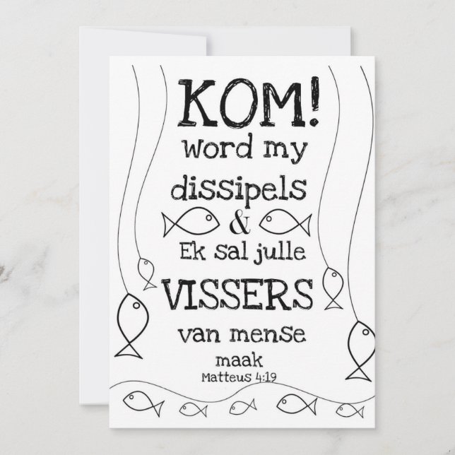 Cartes Pour Fêtes Annuelles Mateus 4:19 (Devant)