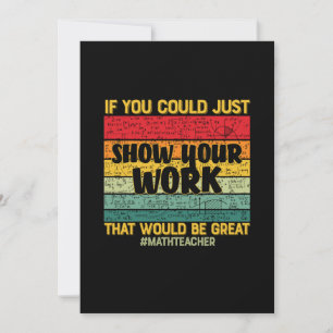 Cartes Pour Fêtes Annuelles Math Enseignant Maths Si Vous Pouvez Juste