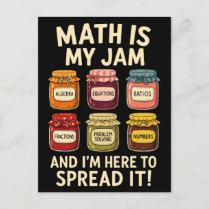 Cartes Pour Fêtes Annuelles Math Is My Jam - Drôle Teacher Design