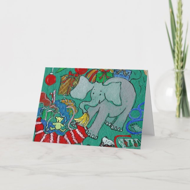Cartes Pour Fêtes Annuelles Matin de Noël (Devant)
