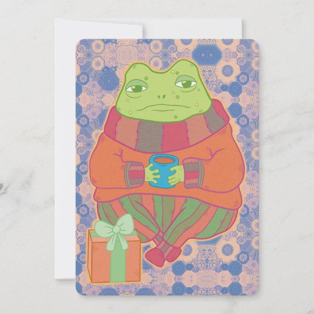 Cartes Pour Fêtes Annuelles Matin de Noël (Devant)