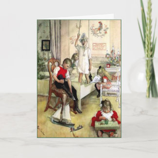 Cartes Pour Fêtes Annuelles Matin de Noël de Carl Larsson en Suède