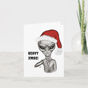 Cartes Pour Fêtes Annuelles Mauvais Alien, Lourds Noël !