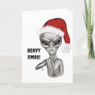 Cartes Pour Fêtes Annuelles Mauvais Alien, Lourds Noël !