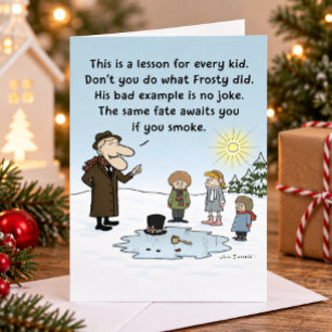 Cartes Pour Fêtes Annuelles "Mauvais exemple de Frosty" Noël drôle de Xmas