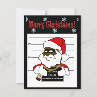 CARTES POUR FÊTES ANNUELLES MAUVAIS PÈRE NOËL - JAILMATECARDS.CO.UK - NOËL